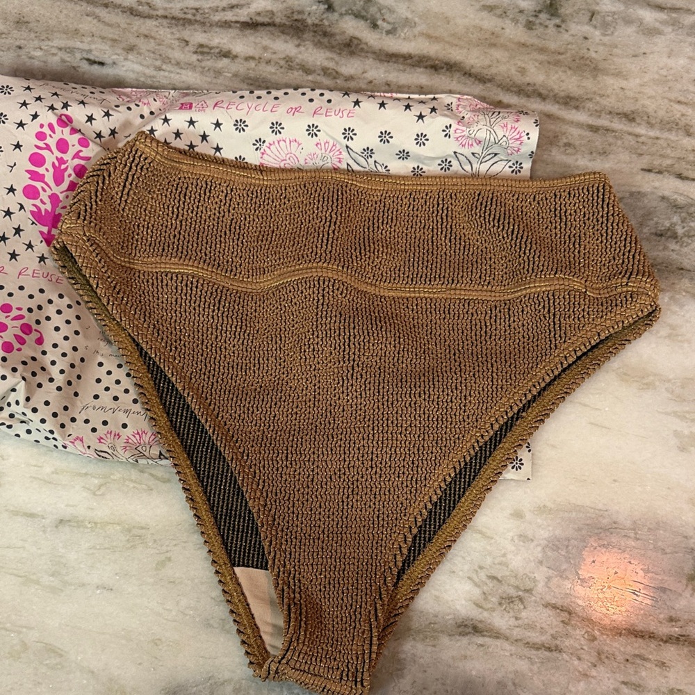 Free People Tan Bikini Bottom
